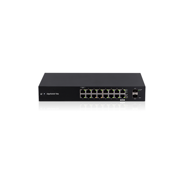 Ubiquiti EdgeSwitch 18X ES-18X – 16x Gigabit RJ45 + 2x SFP, PoE Passive 24V