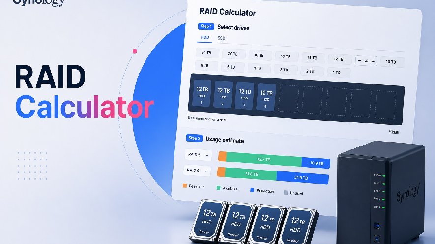 Hướng dẫn sử dụng RAID Calculator Synology: Cách tính dung lượng RAID trước khi mua NAS