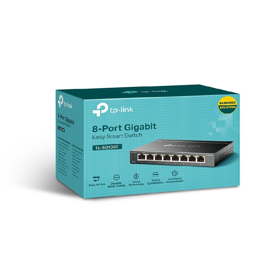 TP-Link TL-SG108E | Easy Smart Switch 8 Port Gigabit hỗ trợ VLAN, QoS, giám sát qua Utility