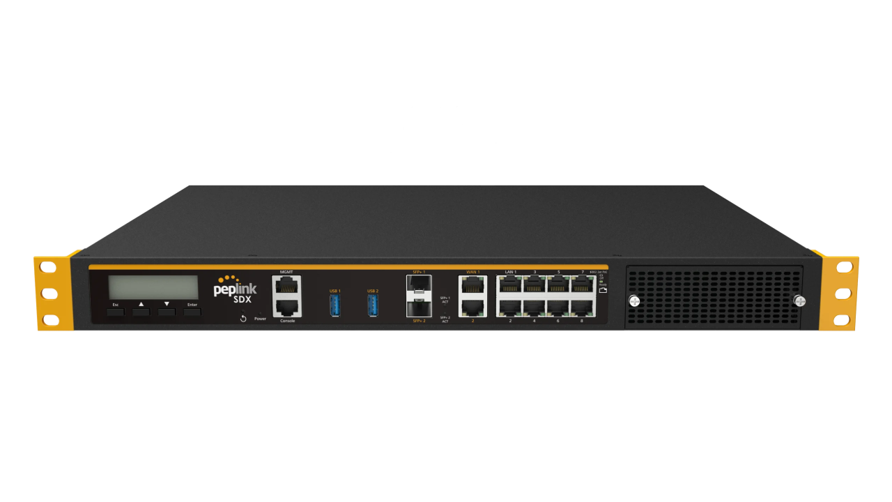 Peplink Balance SDX (BPL-SDX) – Router SD-WAN 10G mở rộng LTE/5G, throughput 12 Gbps cho hệ thống doanh nghiệp cao cấp