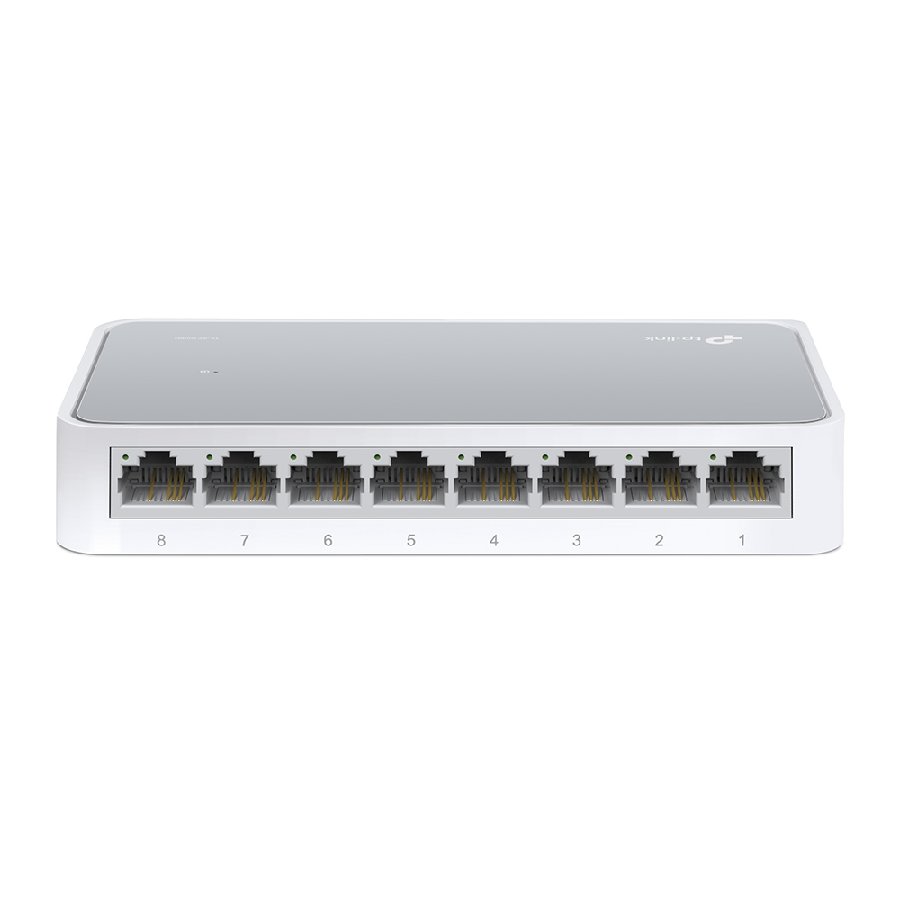 TP-Link TL-SF1008D | Bộ chia mạng 8 port 10/100Mbps, Plug & Play, thiết kế nhỏ gọn cho văn phòng & gia đình