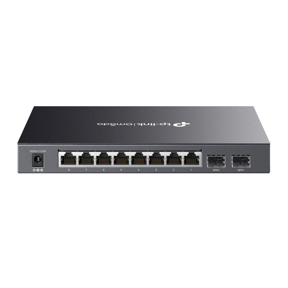 TP-Link SG2210P | Switch 10 Port Gigabit PoE+ Quản Lý Dễ Dàng Omada, VLAN, QoS, Static Routing, Tổng Công Suất 61W, Thiết Kế Kim Loại Êm Ái