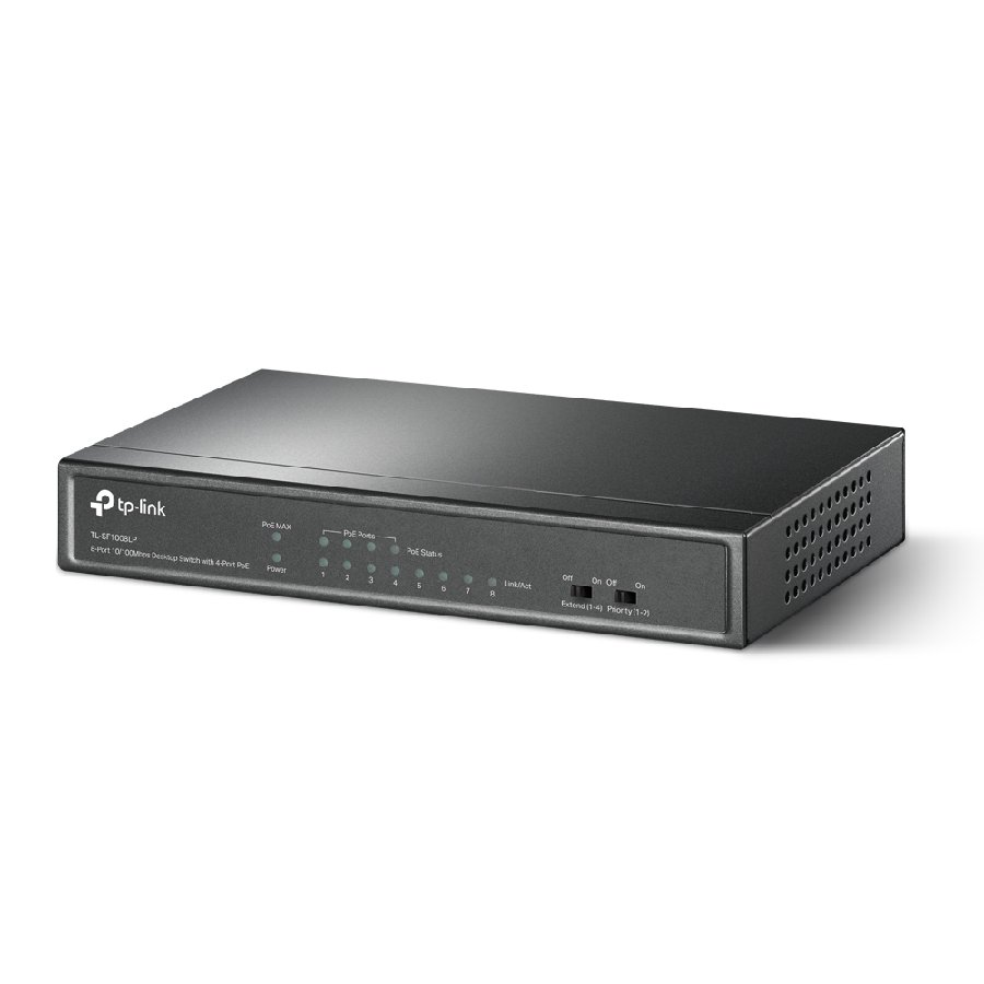 TP-Link TL-SF1008LP | Switch 8 Port 10/100Mbps PoE 41W Dễ Dàng Triển Khai Cho Camera & Văn Phòng Nhỏ