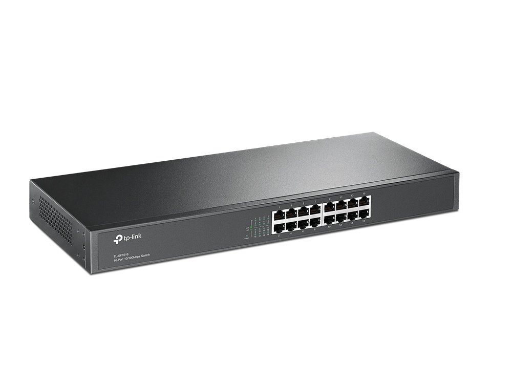 TP-Link TL-SF1016 | Switch 16 port 10/100 Mbps, Unmanaged, vỏ kim loại, hiệu năng ổn định cho doanh nghiệp nhỏ