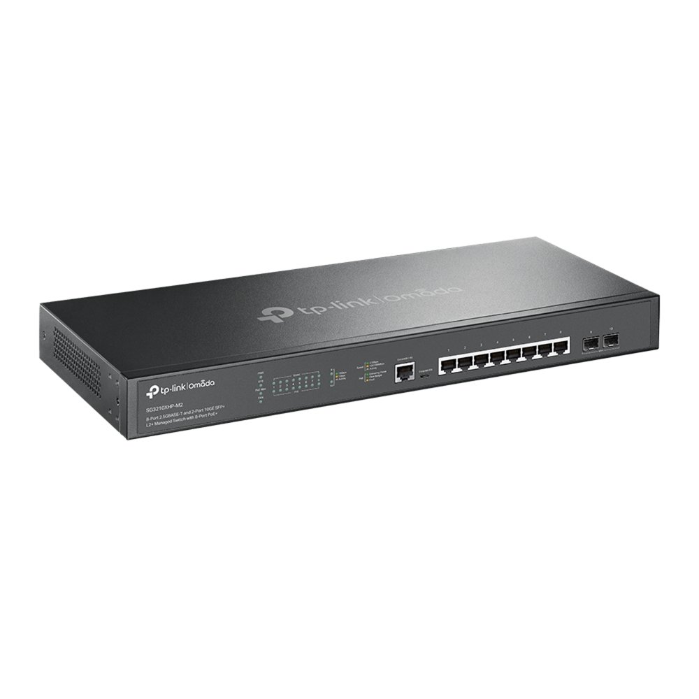 TP-Link SG3210XHP-M2 | Switch 10 Port 2.5G PoE+ Uplink 10G Quản Lý Cao Cấp Omada, Tổng Công Suất 240W, VLAN, QoS, Bảo Mật Toàn Diện