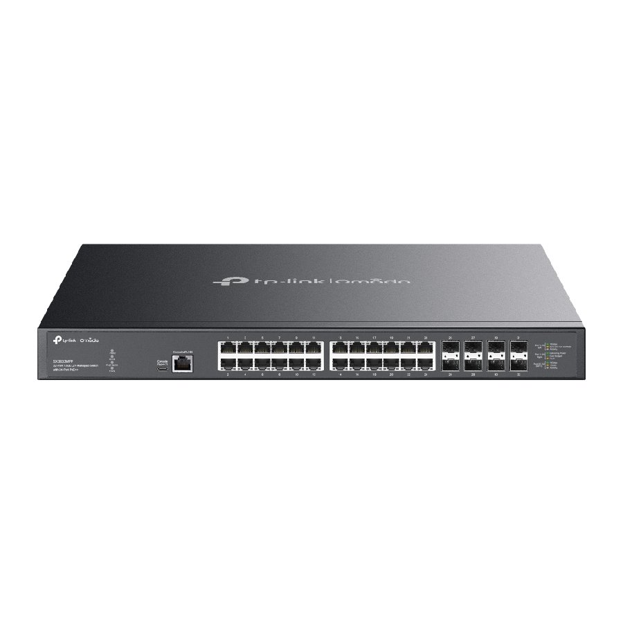 TP-Link SX3832MPP | Switch 32 Port 10G PoE++ Uplink 10G Quản Lý Cao Cấp Omada, Tổng Công Suất 770W, VLAN, QoS, Static Routing