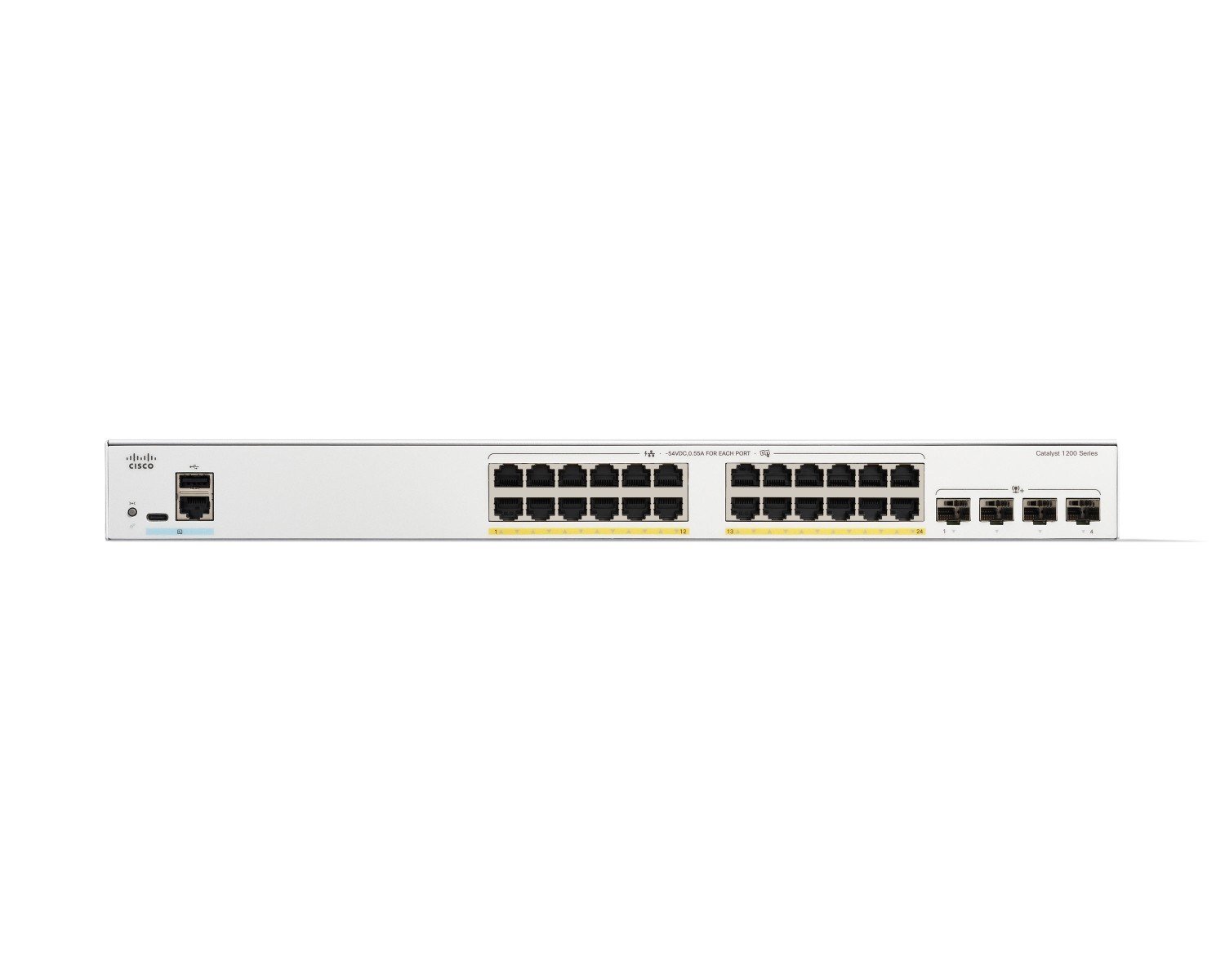 Cisco Catalyst C1200-24P-4X – Switch PoE+ 24 port Gigabit + 4 uplink 10G SFP+, hiệu năng mạnh mẽ cho SMB