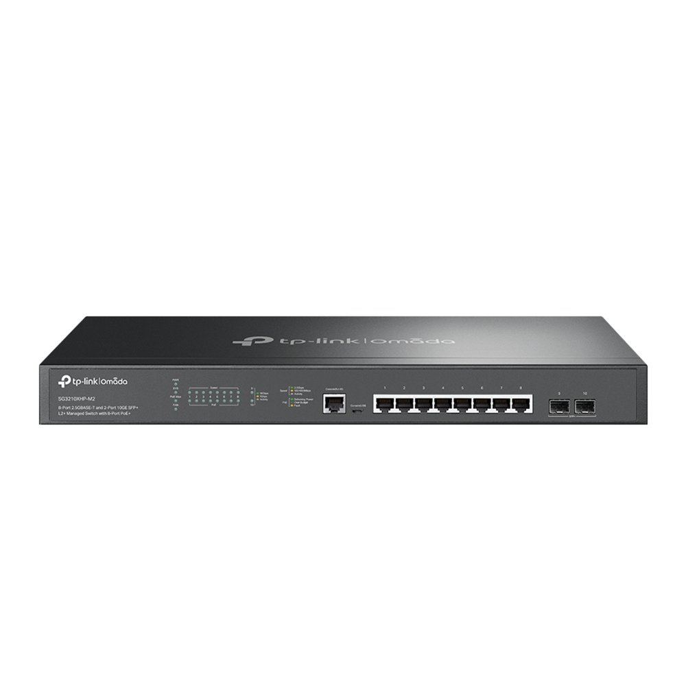 TP-Link SG3210XHP-M2 | Switch 10 Port 2.5G PoE+ Uplink 10G Quản Lý Cao Cấp Omada, Tổng Công Suất 240W, VLAN, QoS, Bảo Mật Toàn Diện