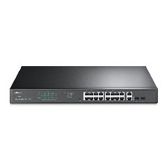 TP-Link TL-SG1218MPE | Switch Gigabit 16 port PoE + 2 SFP, Smart Managed, hỗ trợ Omada Controller & VLAN, công suất 250 W