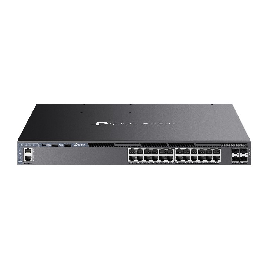 TP-Link SG6428XHP | Switch PoE+ L3 28 Port Gigabit Uplink 10G Quản Lý Omada, 720W, VLAN, OSPF, Dual PSU