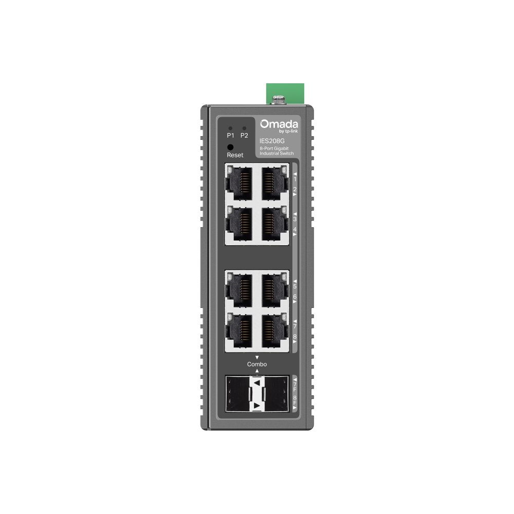 TP-Link IES208G | Switch Công Nghiệp 8 Port Gigabit Quản Lý Cloud Omada, IP40, Nguồn Dự Phòng, Hoạt Động -40~75°C