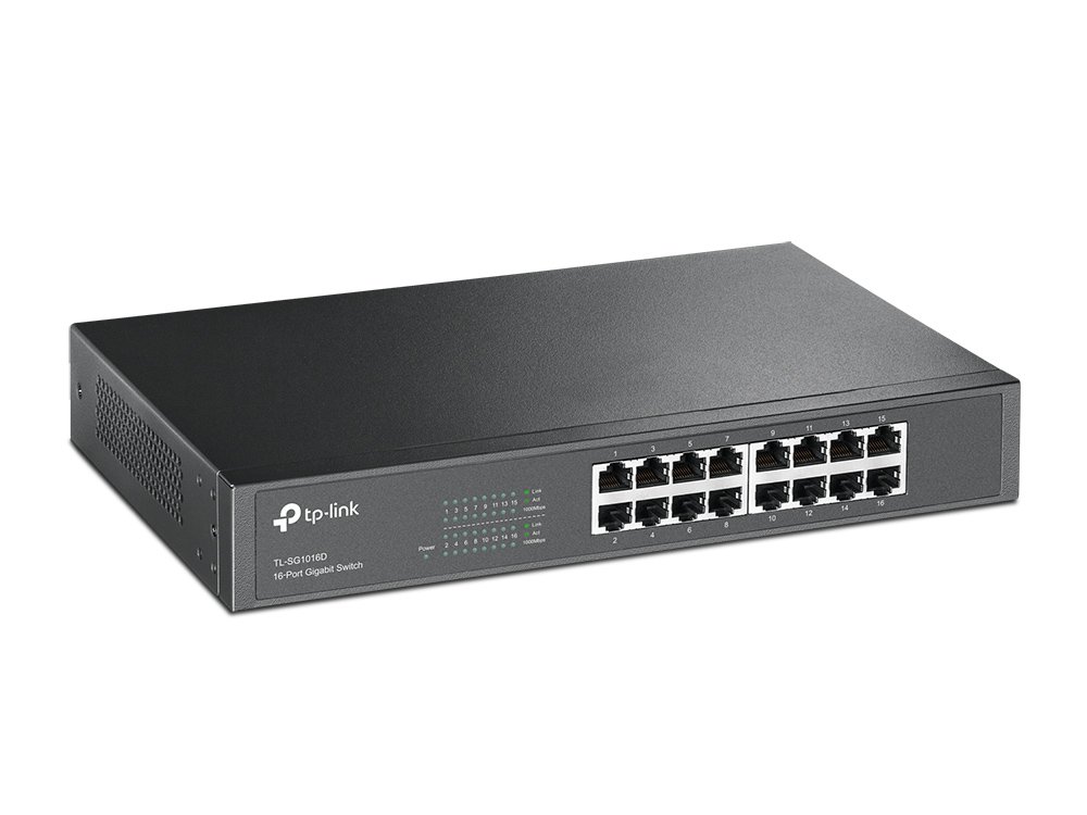 TP-Link TL-SG1016D | Switch 16 port Gigabit, Unmanaged, vỏ nhựa, cắm là chạy, hiệu năng ổn định cho văn phòng vừa