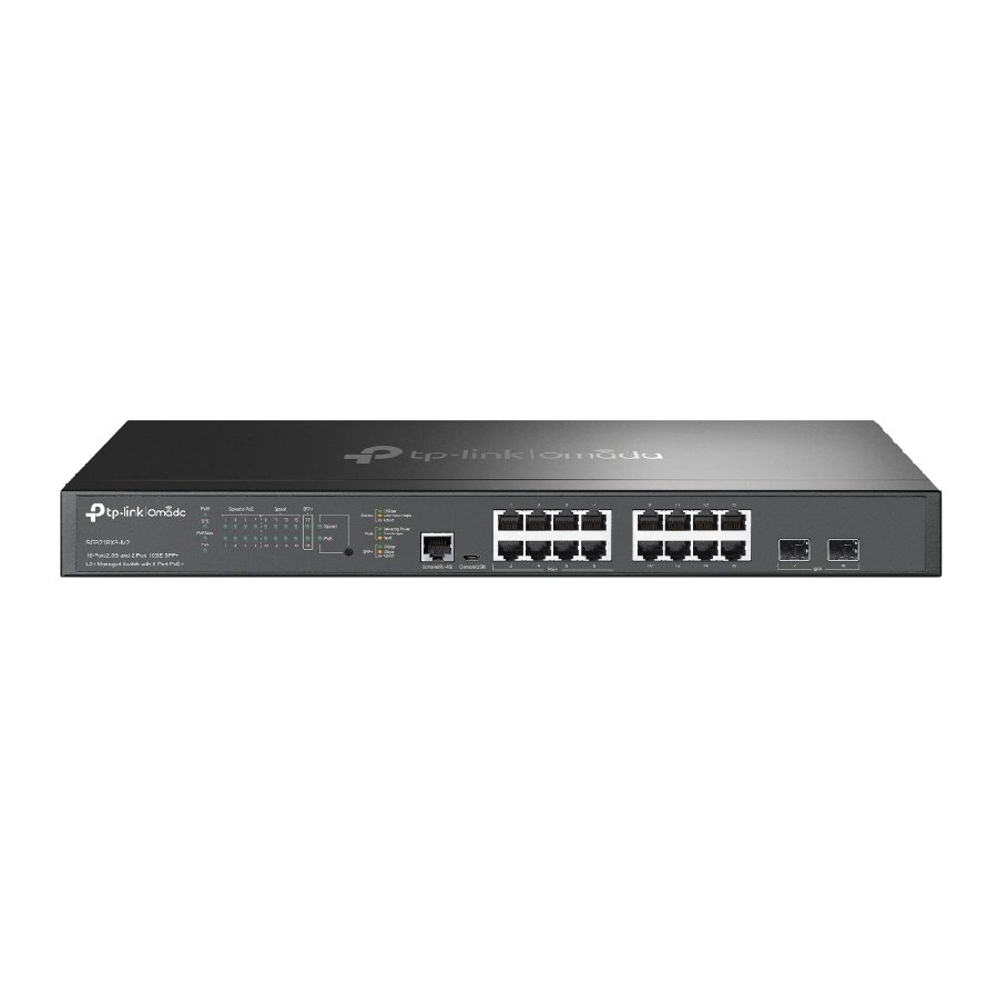 TP-Link SG3218XP-M2 | Switch 18 Port 2.5G PoE+ Uplink 10G Quản Lý Cao Cấp Omada, Tổng Công Suất 240W, VLAN, QoS, Static Routing