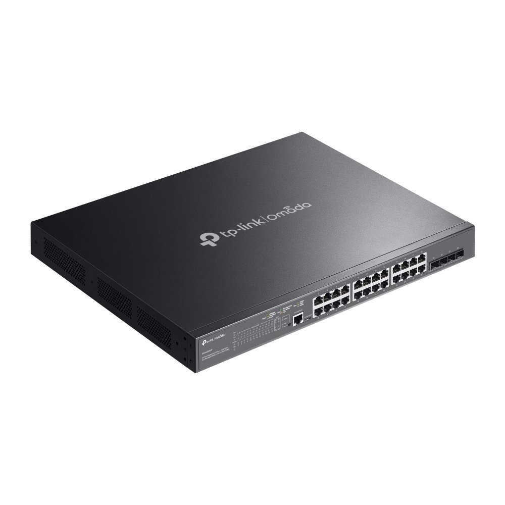 TP-Link SG3428XMP | Switch 28 Port Gigabit PoE+ Quản Lý Cao Cấp Omada, Uplink 10G, Tổng Công Suất 384W, VLAN, QoS, ERPS, Thiết Kế Rack Kim Loại
