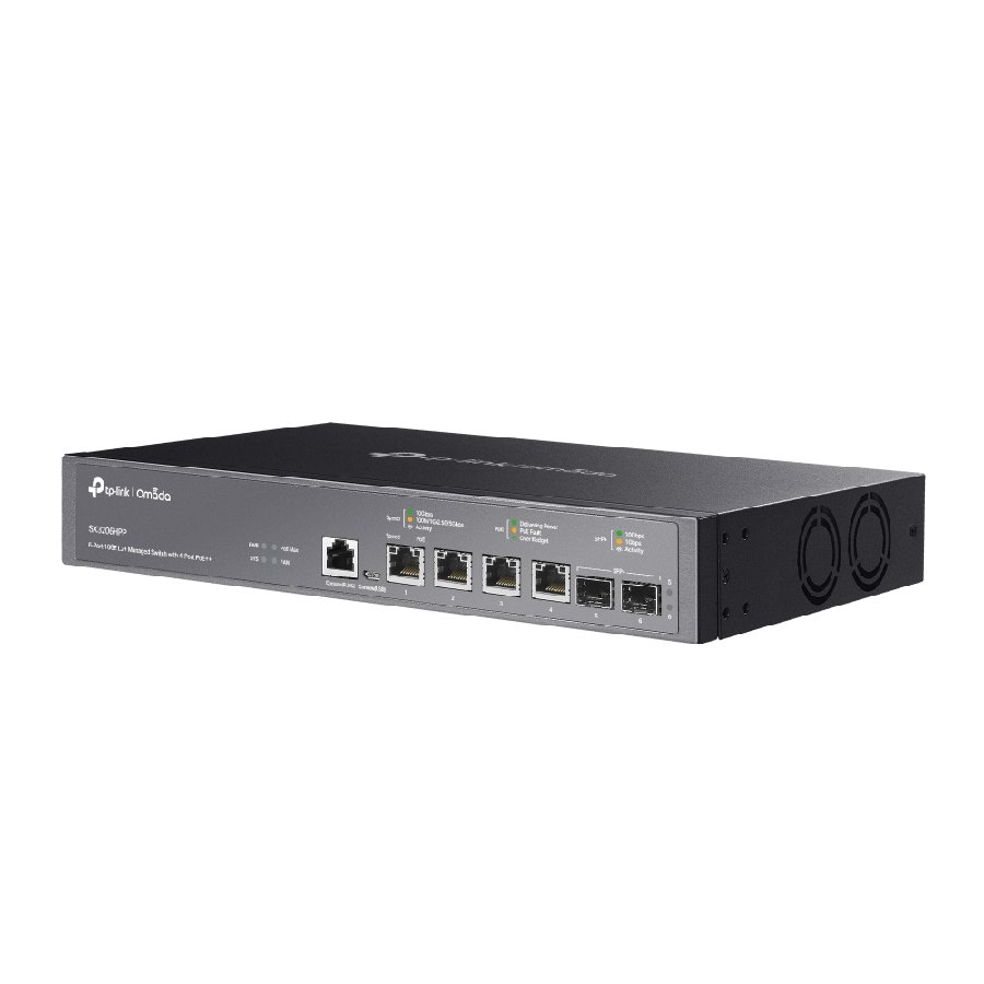 TP-Link SX3206HPP | Switch 6 Port 10G PoE++ Quản Lý Cao Cấp Omada, Tổng Công Suất 200W, VLAN, QoS, Static Routing