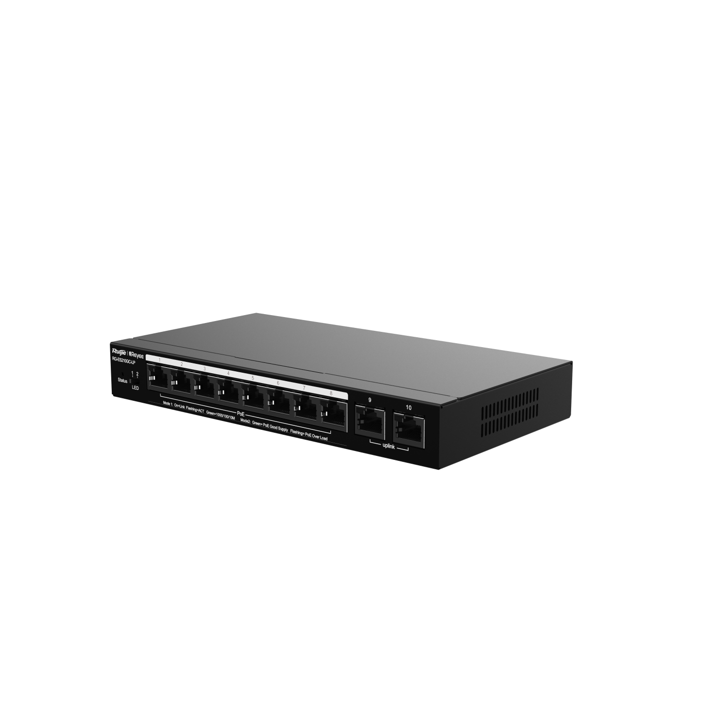 Ruijie Reyee RG-ES210GC-LP – 10-Port Gigabit Smart Cloud Managed PoE Switch cho SMB và hệ thống camera IP