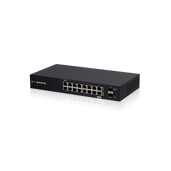 Ubiquiti EdgeSwitch 18X ES-18X – 16x Gigabit RJ45 + 2x SFP, PoE Passive 24V