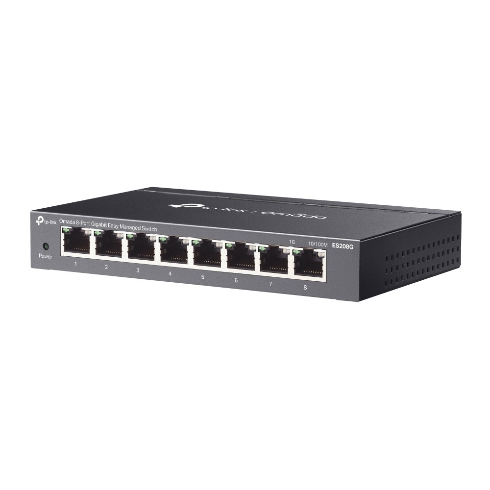 TP-Link ES208G | Switch 8 Port Gigabit Quản Lý Dễ Dàng Omada, VLAN, QoS, Hoạt Động Êm Ái, Vỏ Kim Loại Bền Bỉ