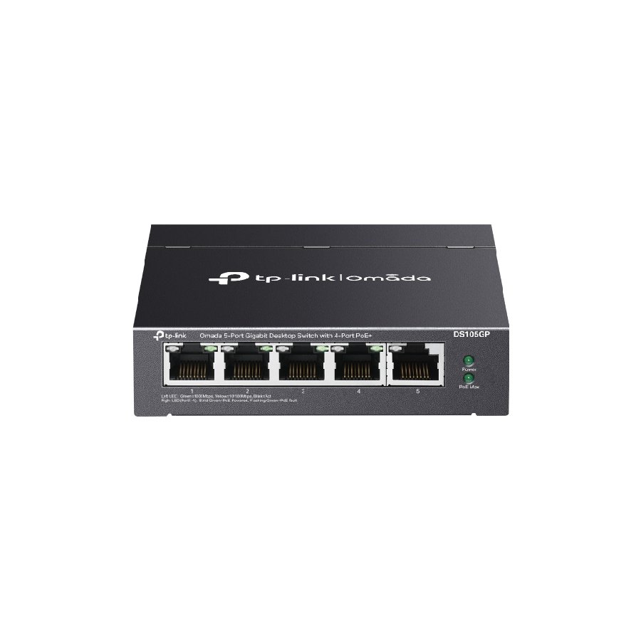 TP-Link DS105GP | Switch 5 Port Gigabit PoE+ 65W Truyền Xa 250m, Tự Phục Hồi PoE, Cắm Là Chạy Cho Camera & Wi-Fi