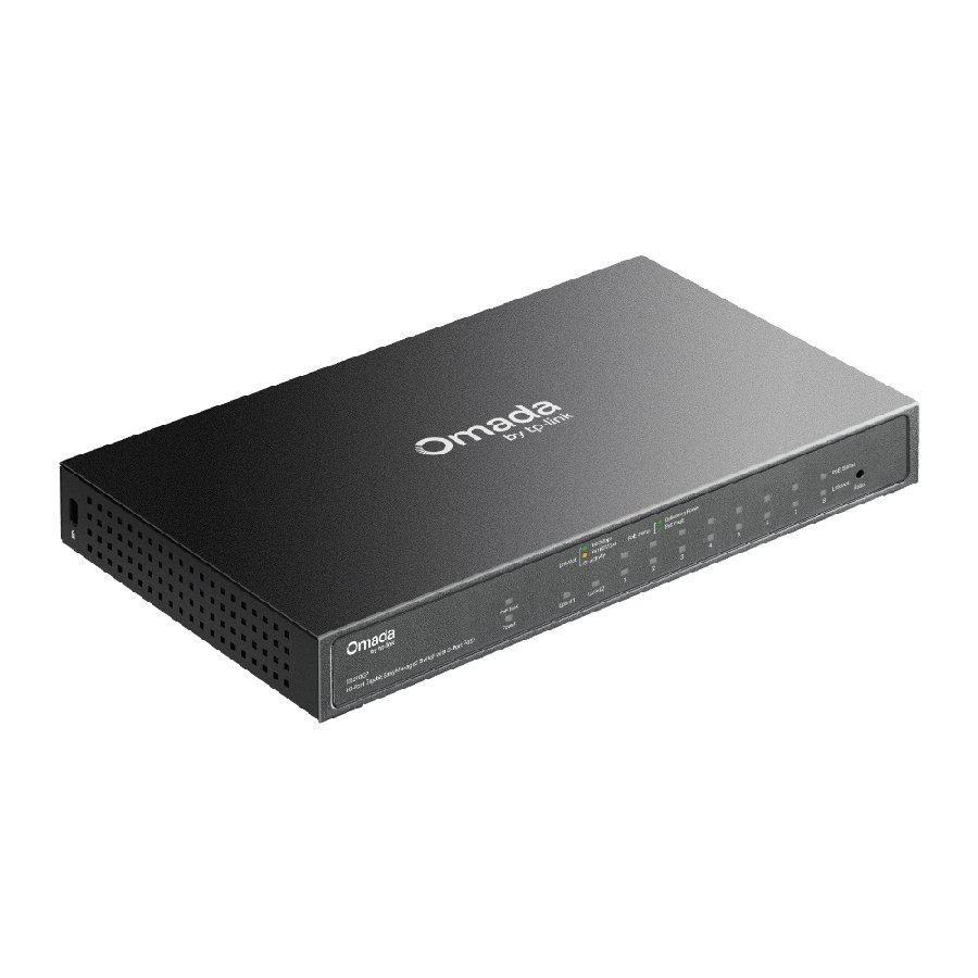 TP-Link ES210GP | Switch 10 Port Gigabit PoE+ Quản Lý Dễ Dàng Omada, VLAN, QoS, Thiết Kế Kim Loại Không Quạt Êm Ái