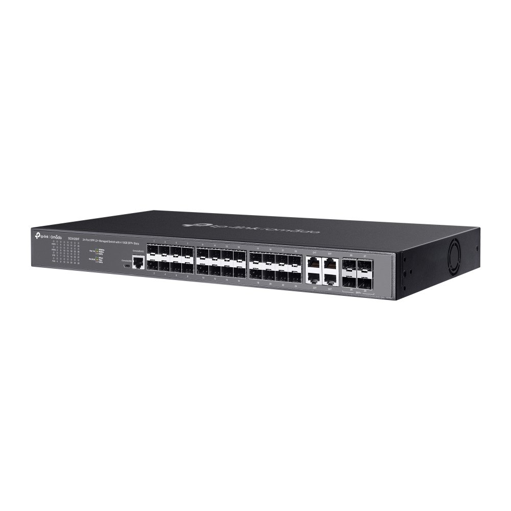 TP-Link SG3428XF | Switch 28 Port SFP Quang Uplink 10G Quản Lý Cao Cấp Omada, VLAN, QoS, Nguồn Dự Phòng Kép