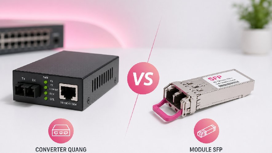 Dùng converter quang hay module SFP? Nên chọn giải pháp nào cho doanh nghiệp?