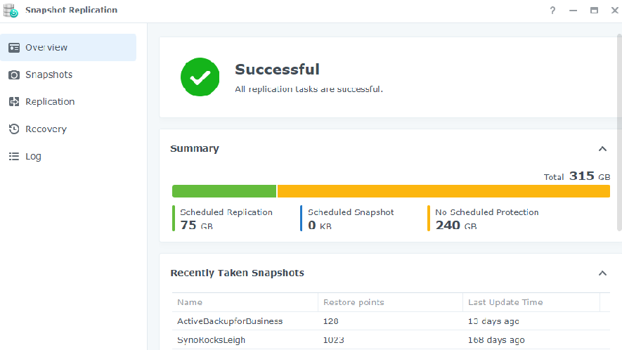 Snapshot Replication trên NAS Synology