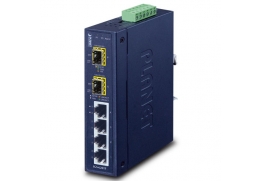  PLANET IP30 Industrial 4-Port 10/100/1000T + 2-Port 100/1000X SFP Gigabit Switch